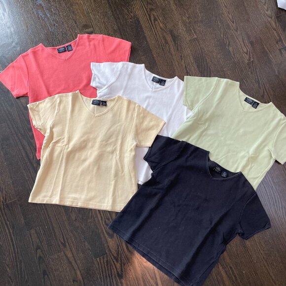 BUNDLE: Petite Medium V-Neck Tshirts - Sonoma Petite Brand - Picture 3 of 10